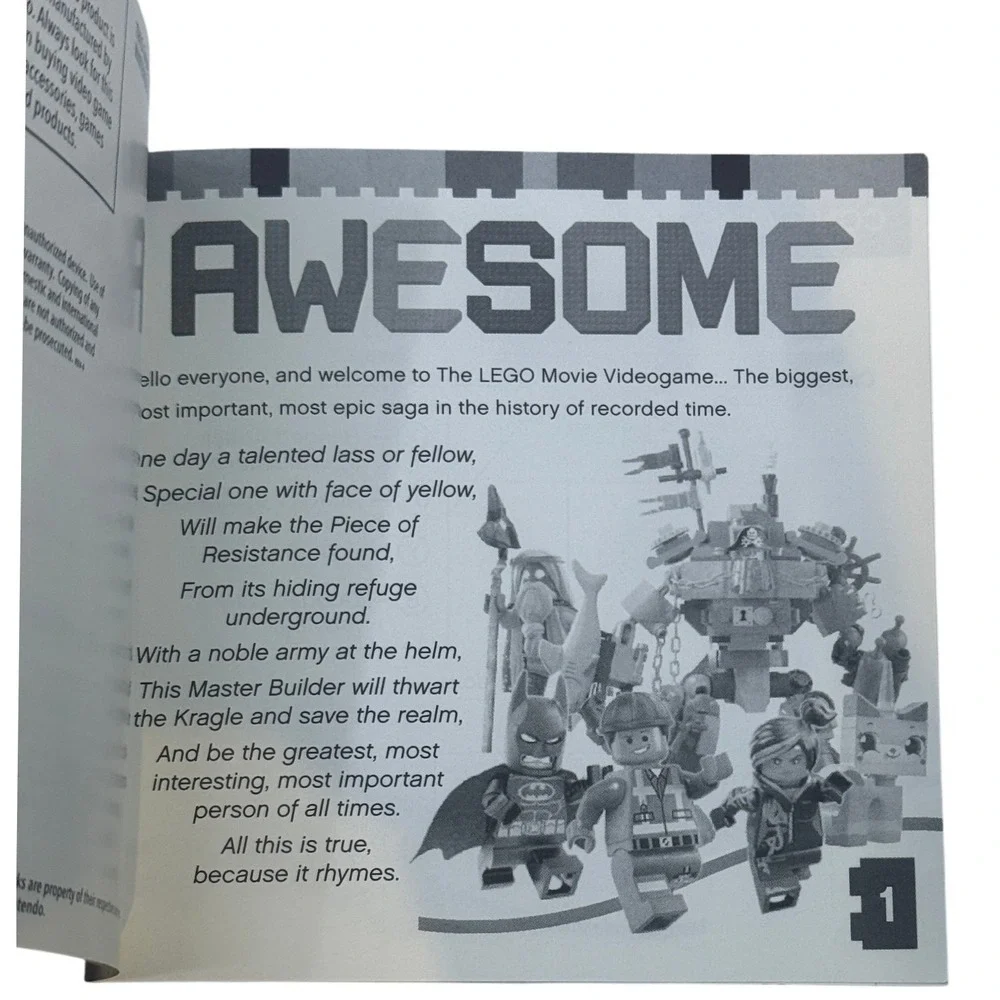The LEGO‎ Movie Videogame Nintendo 3DS Instruction Booklet Manual Only